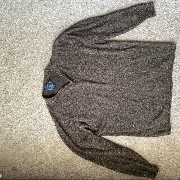 90'S Ralph Lauren CHAPS Herringbone HAND FRAMED Cotton Knit Sweater Men's M size / eaa492740 main image 0